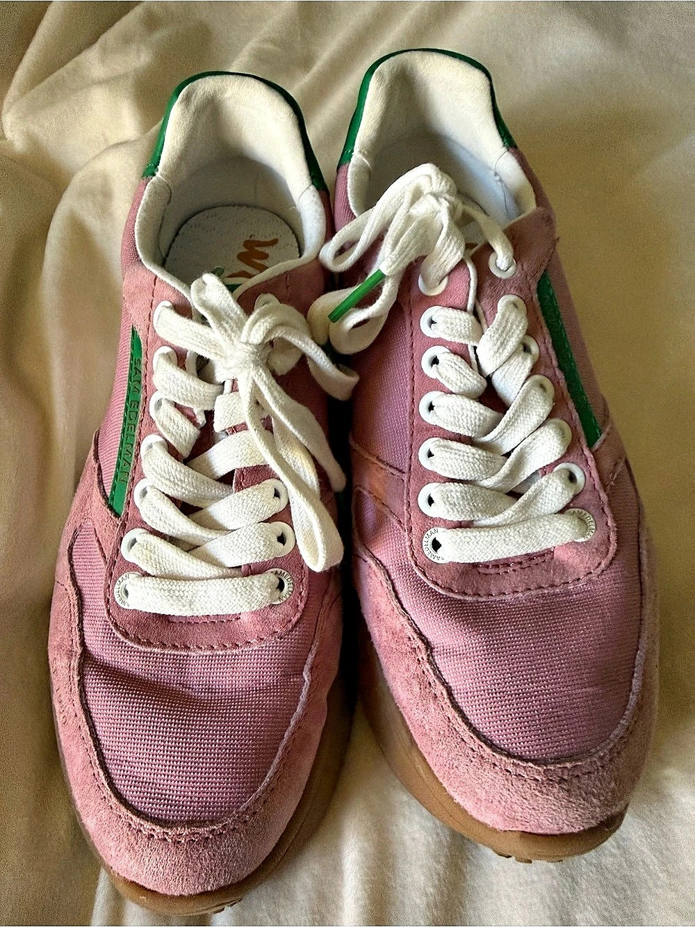 Sam Edelman Ivanna Lace Up Sneaker Pink & Green US 7.5M